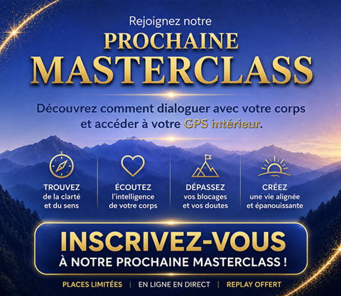 Découvrez comment dialoguer avec votre corps et accéder à votre GPS intérieur. | TROUVEZ de la clarté et du sens | ÉCOUTEZ l'intelligence de votre corps | DÉPASSEZ vos blocages et vos doutes | CRÉEZ une vie alignée et épanouissante